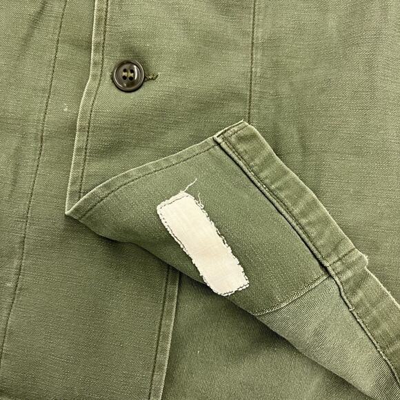 Vintage 50s USMC Green Military OG-107 Fatigue Shirt - Picture 4 of 5